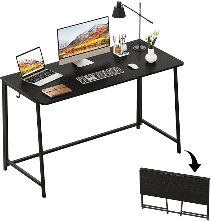 WOHOMO Folding Desk, 47.2" Foldable Computer Desk by WOHOMO