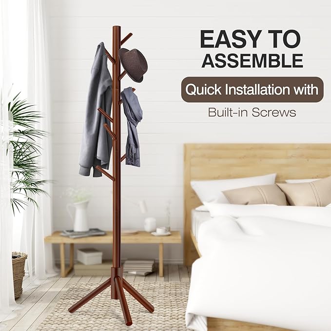 WANGMUXIA 2 PCS Coat Rack, Freestanding Coat Rack - Image 6