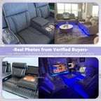 Power Reclining Sofa Set, Living Room Furniture Sets, Leather Recliner Loveseat - Image 3
