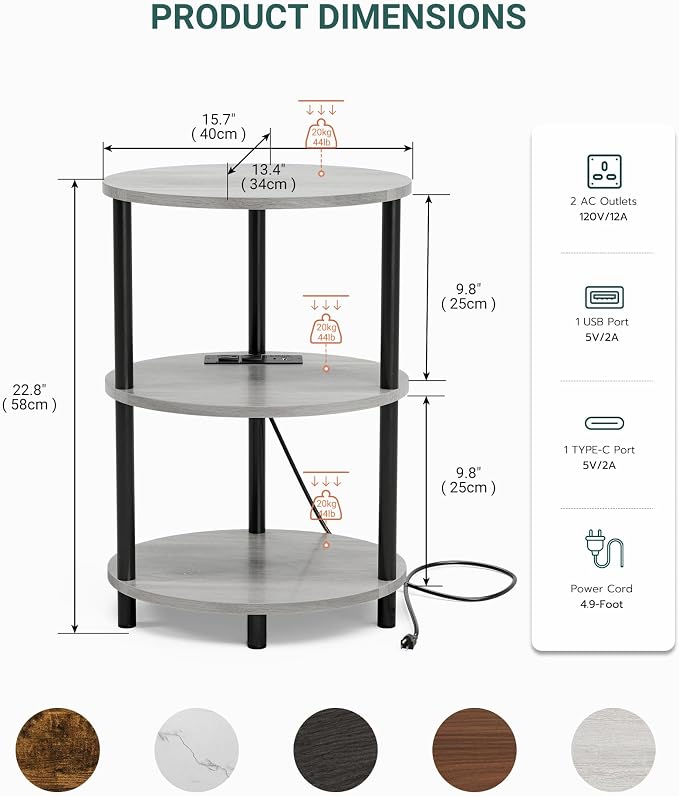 Small Round Side Table - Image 2