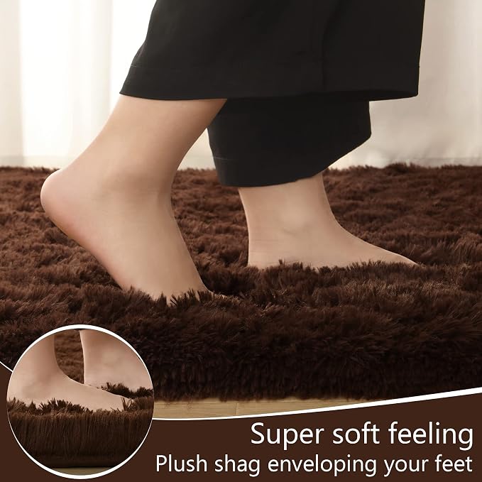 LOCHAS 5x8 Area Rugs Fluffy Living Room Carpets - Image 3