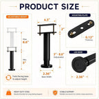 4Pcs Bed Frame Support Leg, Adjustable Height 5"-8.6", Extra Sturdy Steel Bed - Image 2