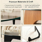 Modern Coffee Table for Living Room, 35.8" Minimalist Black Center Table - Image 4
