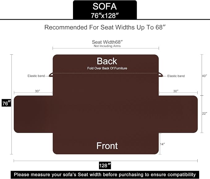 U-NICE HOME Reversible Sofa Cover Couch Cover - Image 6