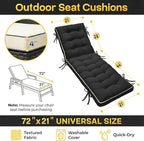 72x21 Inch Folding Chaise Lounge Cushion Quick Dry - Image 5