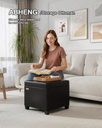 ABHENG Synthetic Leather Cover Steel Frame Ottoman - Image 6