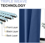 Simplebrand Ava Royal Blue Short Blackout Curtains - Image 5