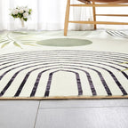 RoomTalks Mid Century Modern Washable Rug Stain Resistant, Boho Cute Aesthetic - Image 5