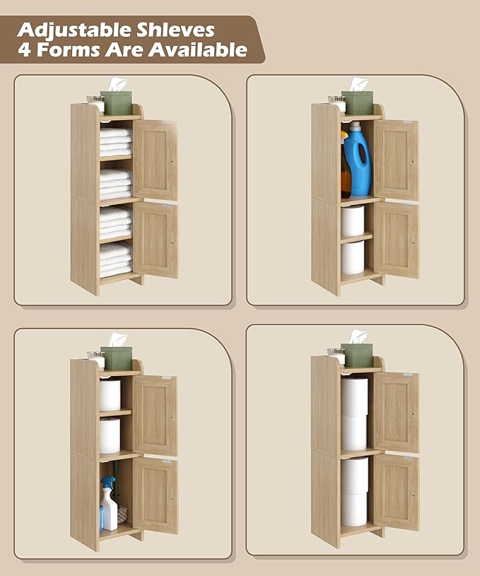 Akxomel Rattan Small Bathroom Cabinet - Image 6