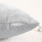 CaliTime Decorative Throw Pillow Covers 22 X 22 Inches Moonbeam Gray | Pack of 2 - Image 3