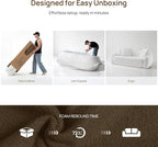 SICOTAS 90.6" Curved Convertible Sofa Couch Bed - Image 6