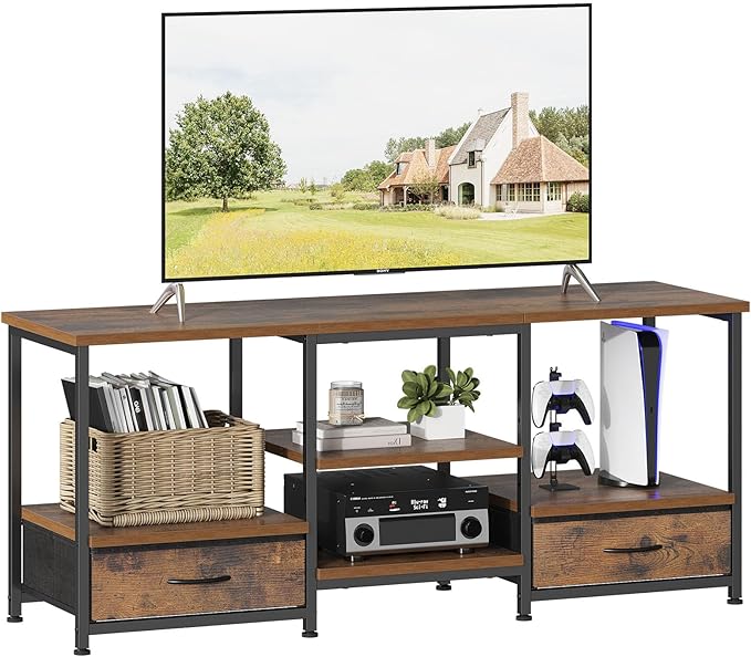 DUMOS 47 Inch TV Stand for 55-65 Inch TVs, Entertainment Center by DumosLifestyle