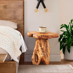 Greenage Cedar Roots Plant Stand Tree Stump End Table 13.5" x 16" x 19" H - Image 2