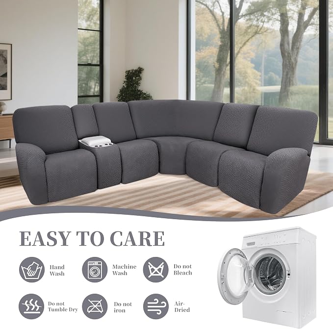 100% Waterproof Sectional Recliner Couch Covers - Image 8
