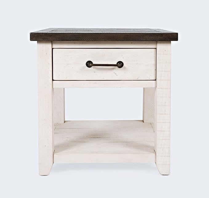 Jofran Madison County Harris End Table, Vintage White by Jofran+Inc.
