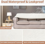 Easy-Going 100% Waterproof Loveseat Couch Cover Stretch Jacquard Sofa Cover | - Image 3