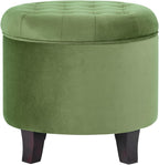 HomePop by Kinfine Fabric Upholstered Round Storage Ottoman - Image 6