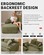 108" Cloud Sectional Couch, Modern Modular Sectional Sofa - Image 7