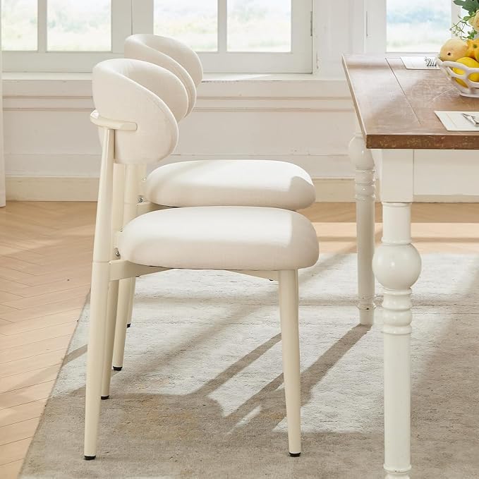 UVV Dining Chairs Set of 2, Metal Kitchen Chairs - Image 2