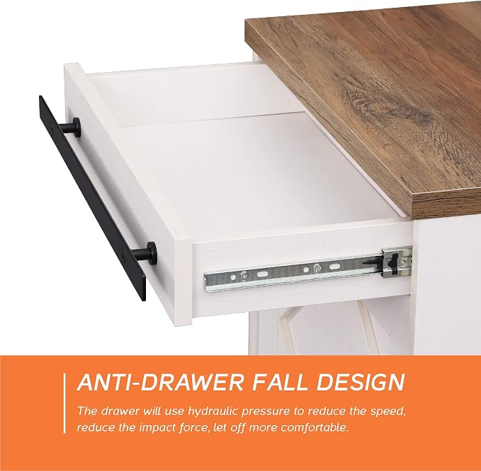 WAMPAT 24.3-inch Tall Farmhouse End Table Set of 2 - Image 3