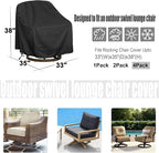 Outdoor Swivel Lounge Chair Cover 4 Pack, Waterproof Heavy Duty Outdoor Chair - Image 2