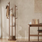 Muwuele Solid Wood Rotary Coat Rack, Freestanding Coat Rack - Image 7