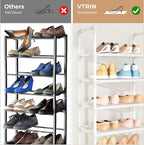 VTRIN 10 Tiers Tall Shoe Rack Holds 20-25 Pairs of Shoes Sturdy Vertical Shoe - Image 6