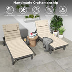 Sundale Outdoor Olefin Quilted Lounge Cushion Set of 4, Patio Foldable Chaise - Image 6