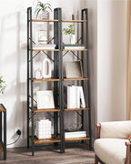 Hzuaneri Ladder Shelf, Bookshelf Bookcase, Freestanding Corner Storage Shelve - Image 7