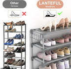 LANTEFUL 10 Tiers Shoe Rack 50 Pairs Large Capacity Tall Shoe Organizer Sturdy - Image 6