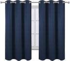 Navy Blue Blackout Curtains 42 x 63 Inch Length/Set of 2 Curtain Panels/Thermal - Image 2
