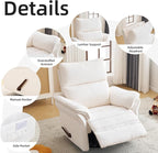 Oversized Recliner Chair, Chenille Glider Rocking Nursery Chair - Image 9