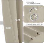 MIULEE Blackout Curtains for Bedroom 2 Panels 40 x 84 Inch Long Sand | Thermal - Image 4