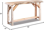 Live Edge Log Sofa Table — Rustic Live Edge Log Furniture - Image 3