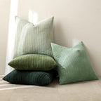 MIULEE Soft Corduroy Decorative Throw Pillow Covers Forest Green 18x18 | Set of - Image 4