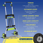 Leeyoung Folding Hand Truck and Dolly, 309 lb Capacity Aluminum Portable Cart - Image 5