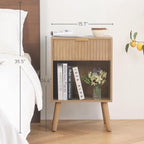 Fultyle Night Stand with Drawer, Mid Century Nightstand with Storage, Modern - Image 3