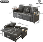 Sectional Sleeper Sofa with Pull Out Couch and Reclining Chair, Modern 3-in-1 - Image 3