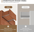 Solid Wood Dresser for Bedroom, Natural Solid Wood 6 Drawer Dresser, 45.3" Tall - Image 7