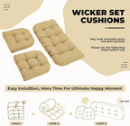 DANGHOOGY Wicker Chair Cushions, Waterproof Outdoor Loveseat Cushions - Image 6
