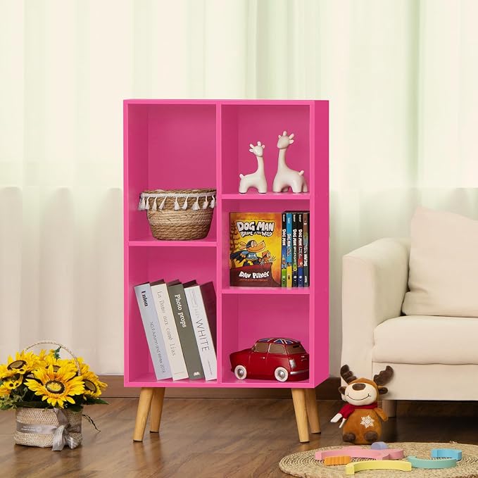 LEYAOYAO 5 Cube Bookshelf, 3-Tier Bookcase - Image 5