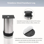 4 Pack Furniture Legs 2 Inch Patas Para Muebles Adjustable Furniture Feet - Image 6