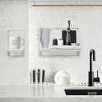 PHOENANCEE Square Floating Shelves, Framed Wall Shelf Decorative Set of 4 - Image 5