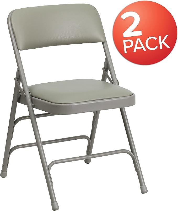 Flash Furniture 2 Pack HERCULES Series Curved Triple Braced & Double Hinged - Image 4