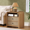 Oak&Sparrow Rattan Nightstand, 23.6'' Rattan End Table by OakSparrow