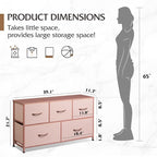 WLIVE Dresser for Bedroom with 5 Drawers, Wide Chest of Drawers, Fabric Dresser - Image 3