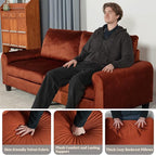 EASE MOOSE 70.6" Velvet Loveseat Sofa, Soft Deep Seat Couches - Image 7