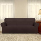 PureFit Stretch Couch Covers for Sofa Large Sofa Slipcovers Chocolate | 1-Piece - Image 2