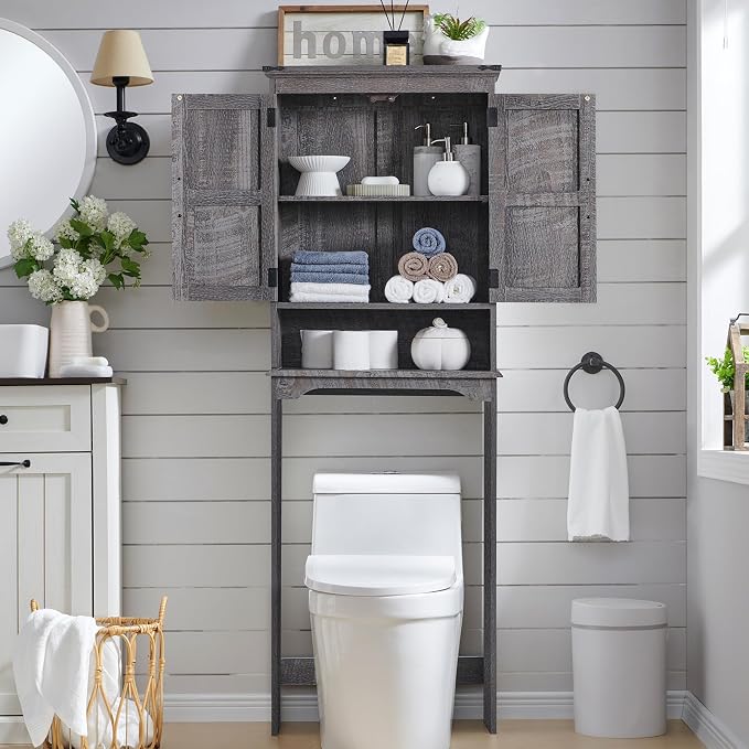 ACCOHOHO Over The Toilet Storage Cabinet, Farmhouse Bathroom Cabinet - Image 3