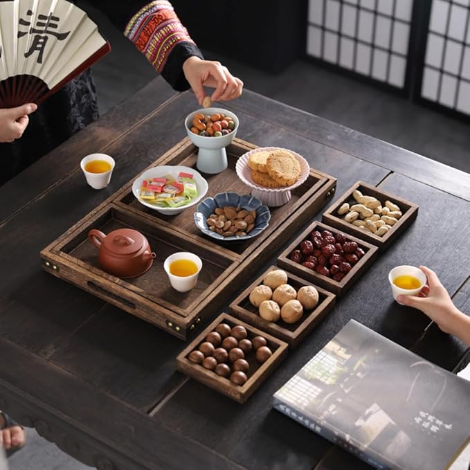 Wooden Serving Trays with Handle - Image 2